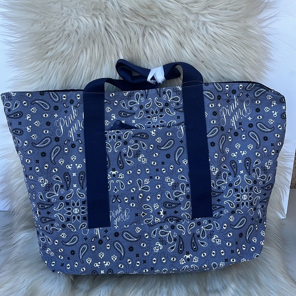 Pink Victoria’s Secret Reversible Canvas Tote Bag - Picture 5 of 11